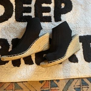 Black Steven by Steve Madden Espadrille Wedges Size 8